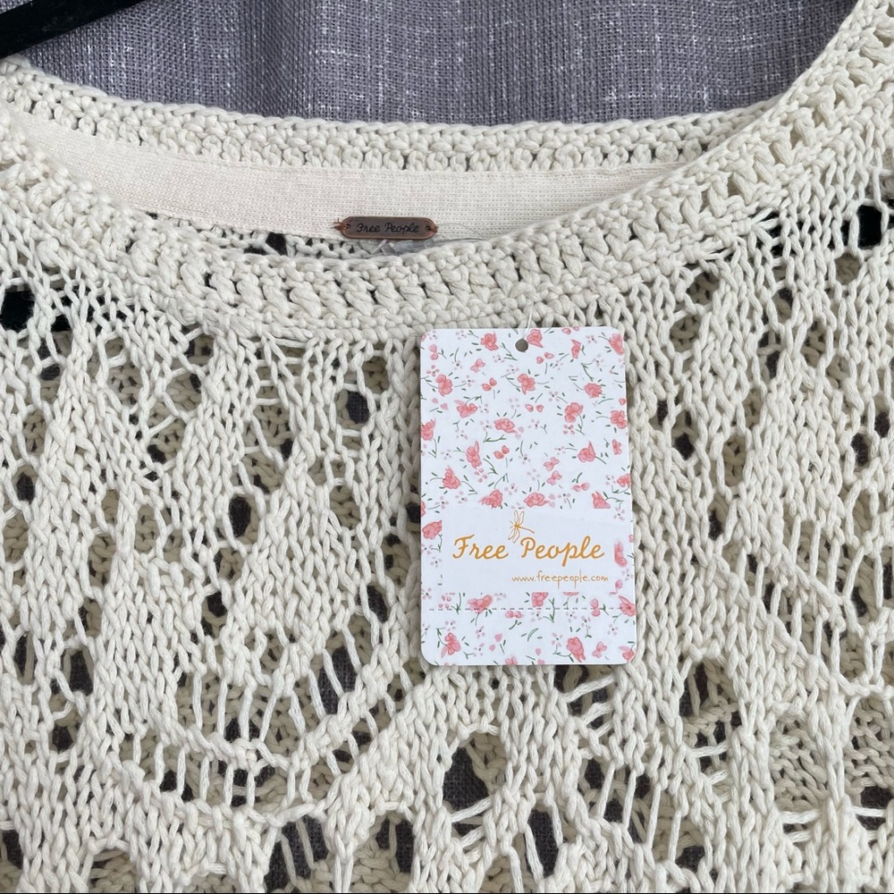 Free People Ivory Traveling Lace Sweater - Picture 10 of 13